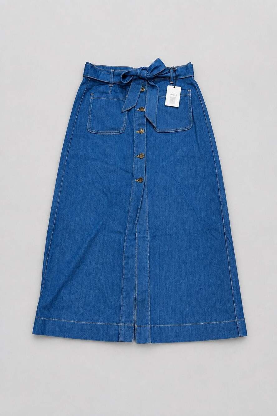 Hidden Jeans Midi Skirt Size M Blue Denim